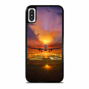AIRPLANE OVER SUNSET iPhone X / XS case