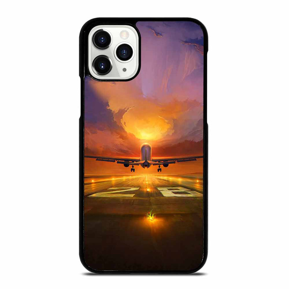 AIRPLANE OVER SUNSET iPhone 11 Pro Case