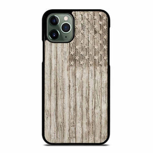 AMERICAN FLAG USA WHITE WOOD iPhone 11 Pro Max Case