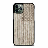 AMERICAN FLAG USA WHITE WOOD iPhone 11 Pro Max Case