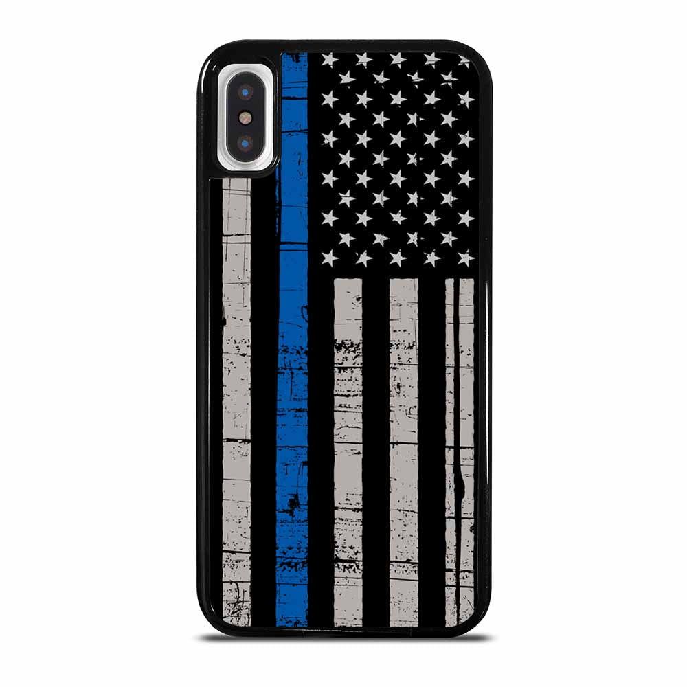 AMERICAN POLICE BLUE LINE FLAG iPhone X / XS case