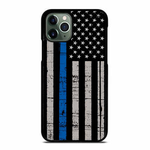 AMERICAN POLICE BLUE LINE FLAG iPhone 11 Pro Max Case