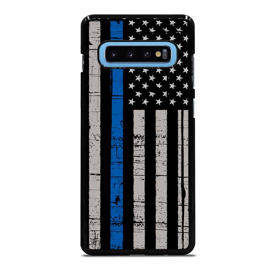 AMERICAN POLICE BLUE LINE FLAG Samsung Galaxy S10 Plus Case