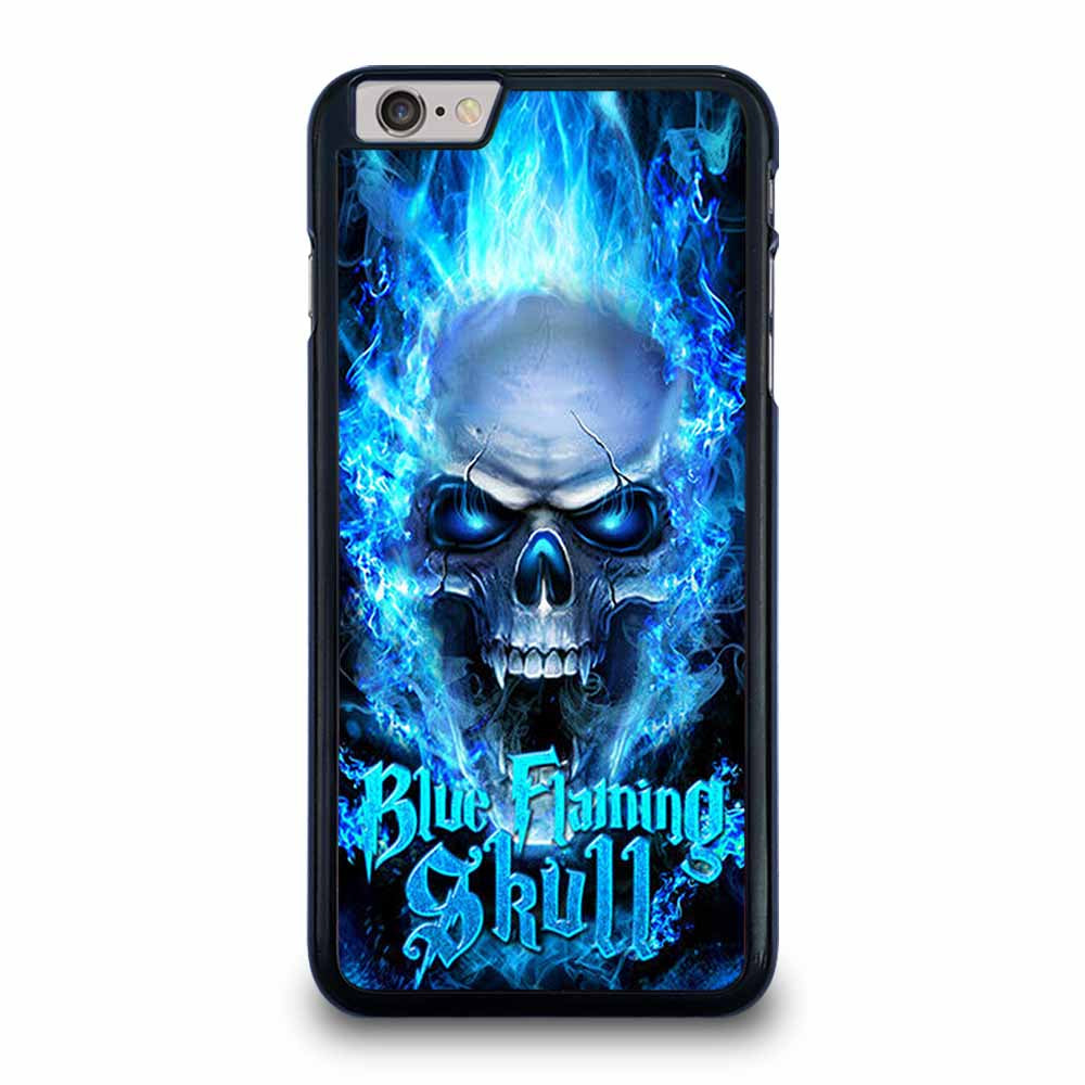 BIKER SKULL FLAMING BLUE iPhone 6 / 6s Plus Case