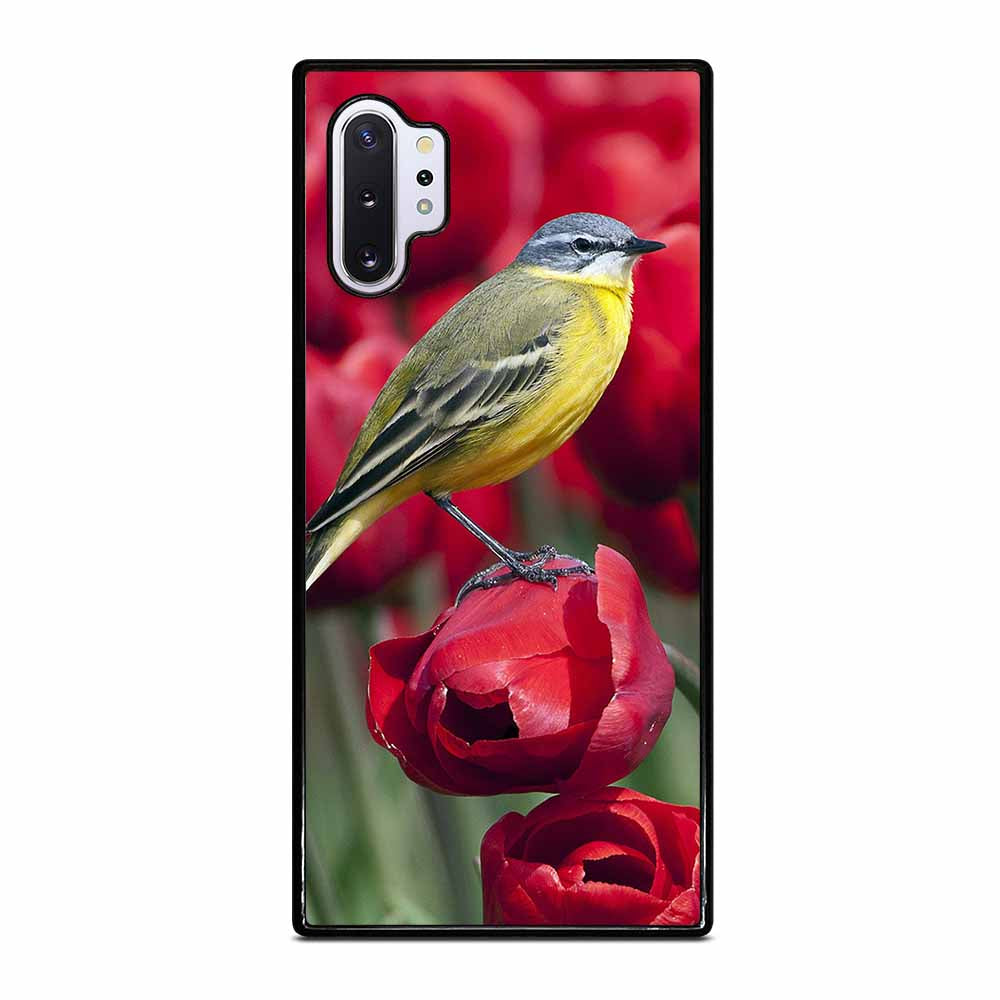BIRD STANDING ON TULIP Samsung Galaxy Note 10 Plus Case