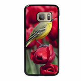 BIRD STANDING ON TULIP Samsung Galaxy S7 Case