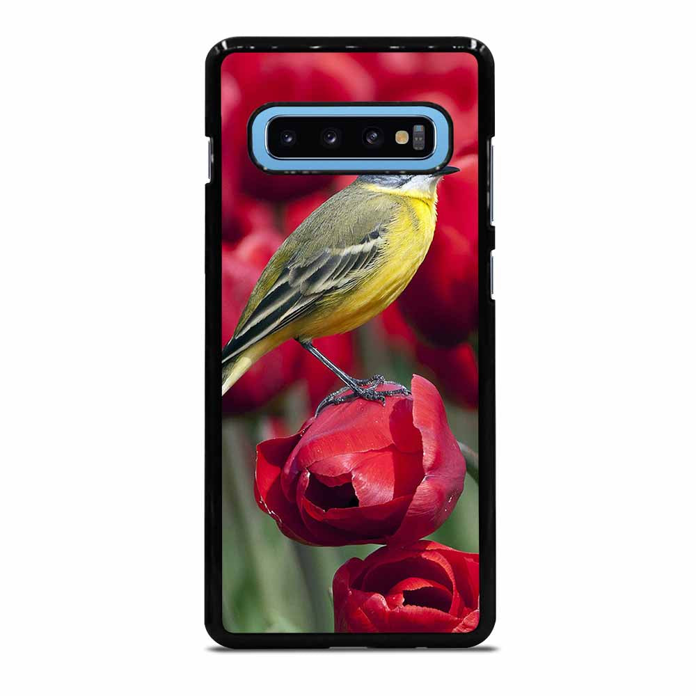 BIRD STANDING ON TULIP Samsung Galaxy S10 Plus Case