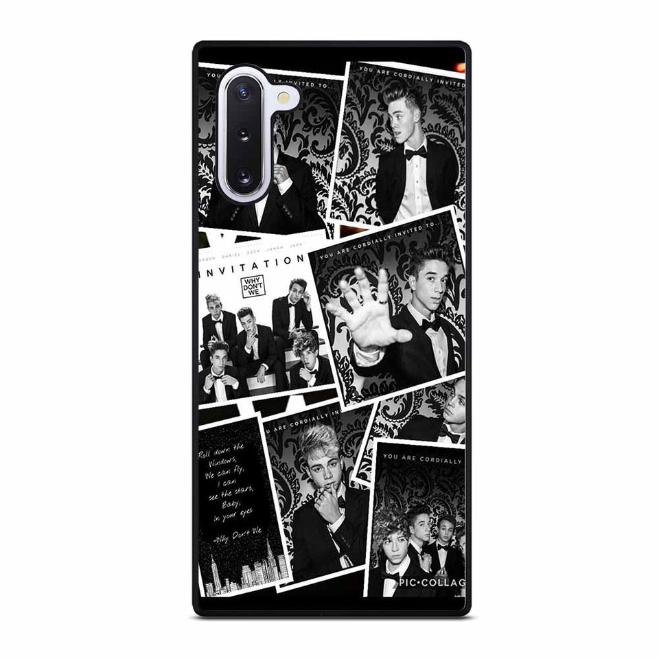BLACK WHITE WHY DON'T WE Samsung Galaxy Note 10 Case