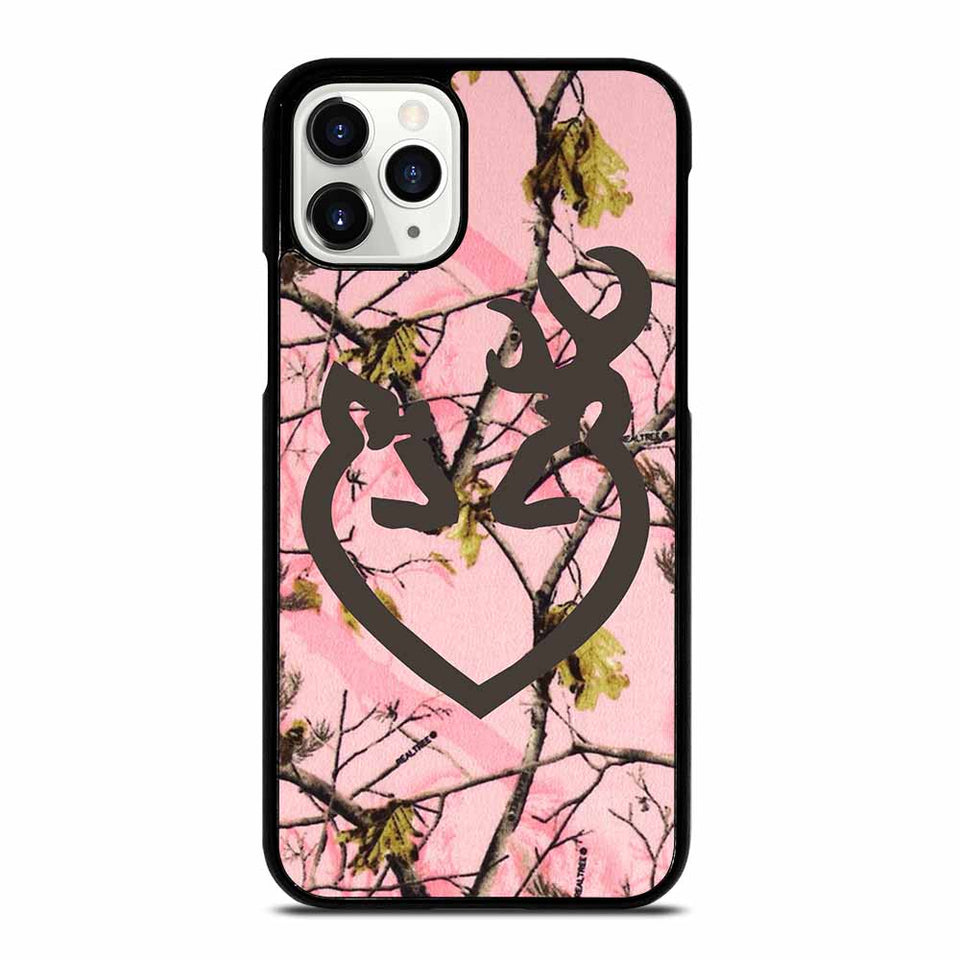BROWNING BUCK AND DOE HEART PINK CAMO iPhone 11 Pro Case