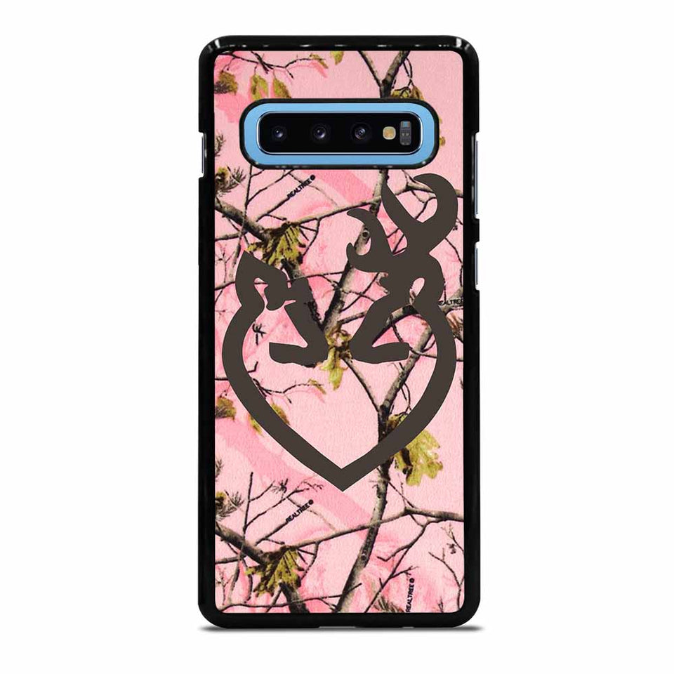 BROWNING BUCK AND DOE HEART PINK CAMO Samsung Galaxy S10 Plus Case