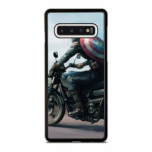 CAPTAIN AMERICA ON MOTORCYCLE Samsung Galaxy S10 Case