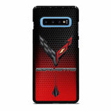 CORVETTE C8 BLACK RED Samsung Galaxy S10 Plus Case