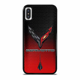 CORVETTE C8 BLACK RED iPhone X / XS case
