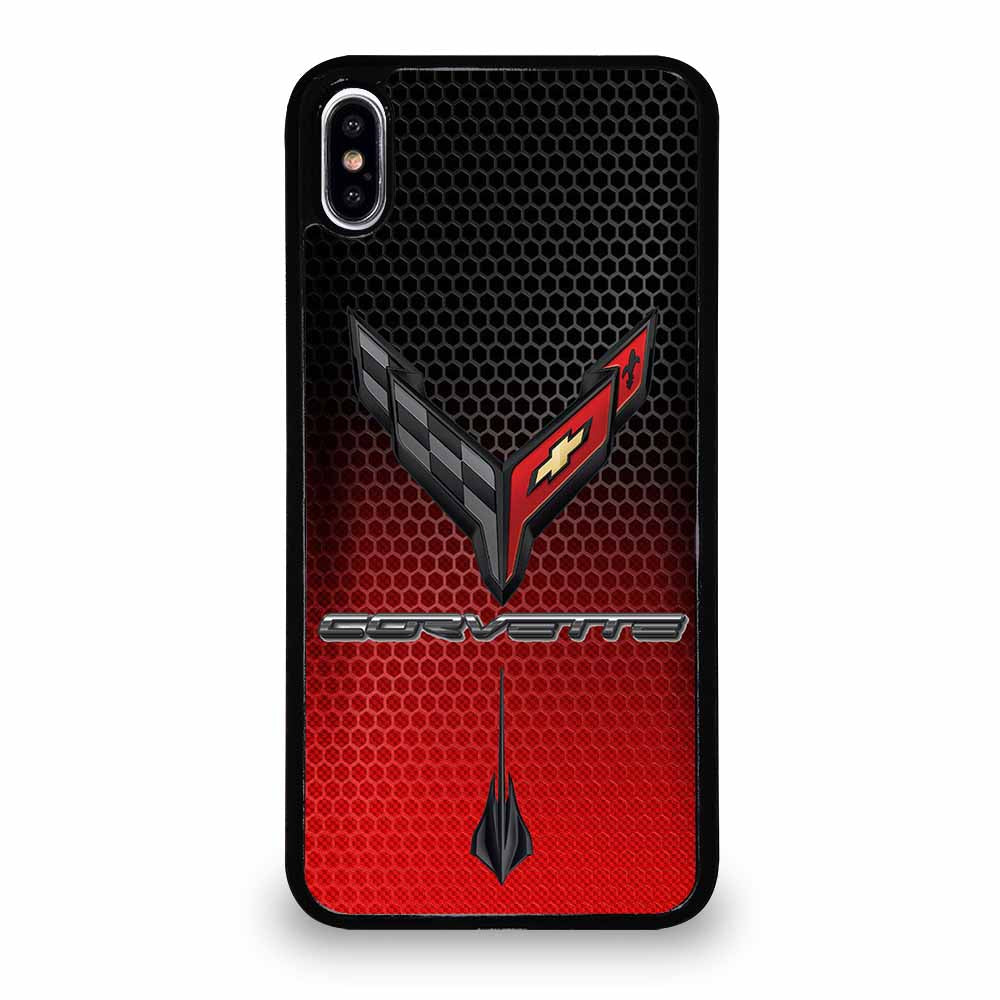 CORVETTE C8 BLACK RED iPhone XS Max case