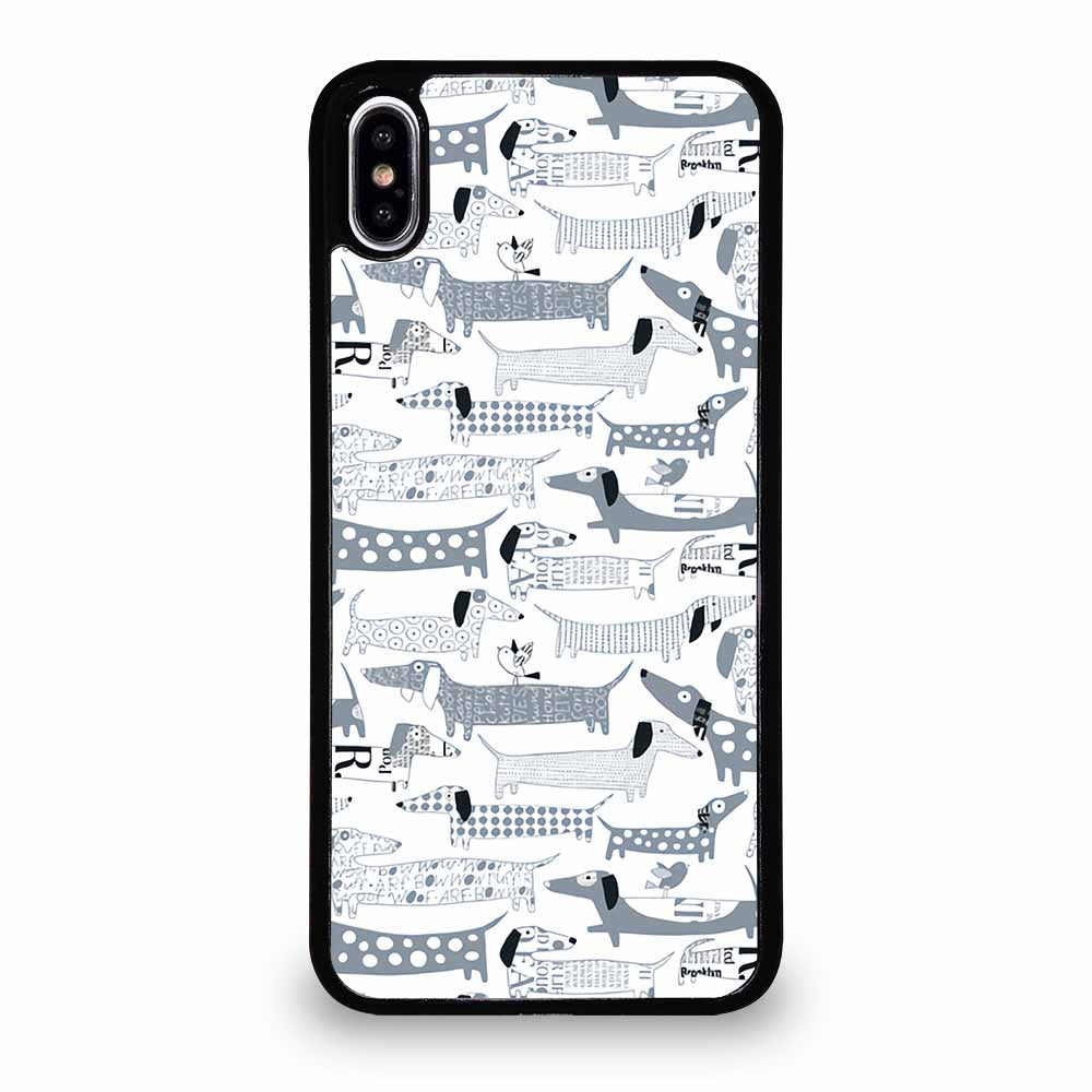 DACHSHUND SILHOUETTE PUPPIES DOG iPhone XS Max case