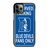 DUKE BLUE DEVILS PARKING SIGNS iPhone 11 Pro Max Case