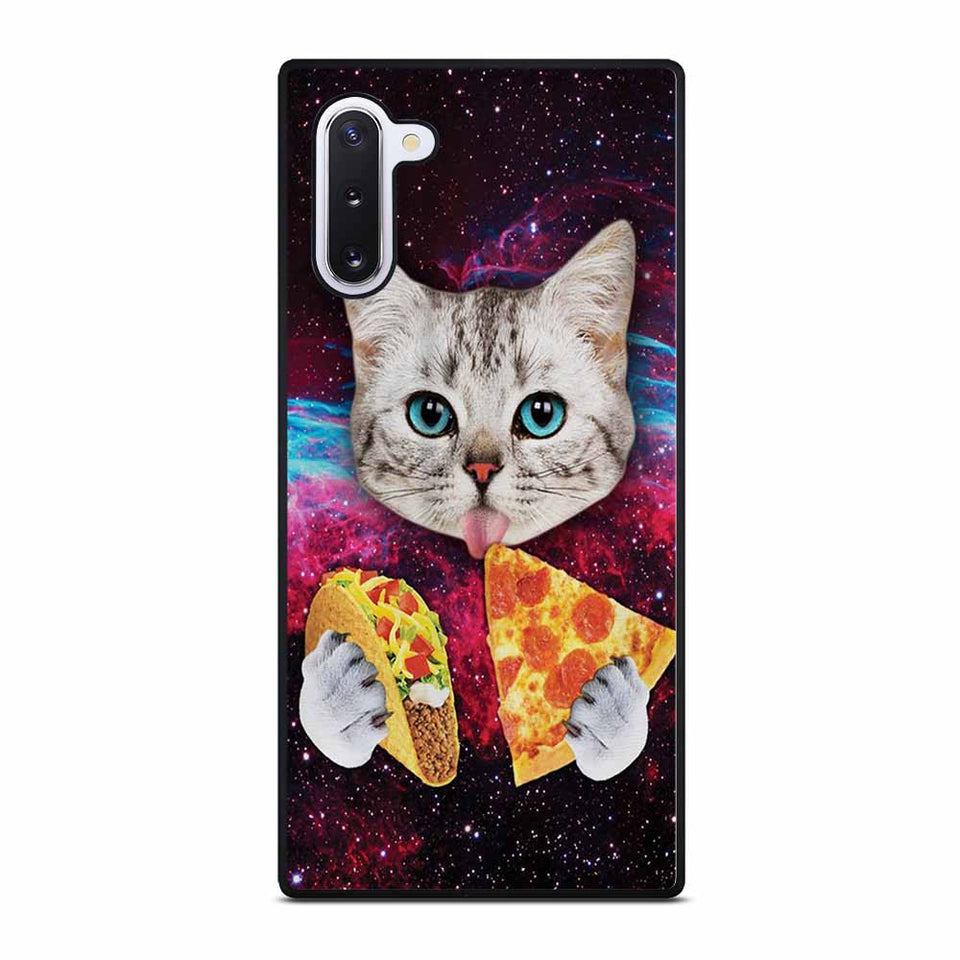 GALAXY CAT EATING PIZZA Samsung Galaxy Note 10 Case