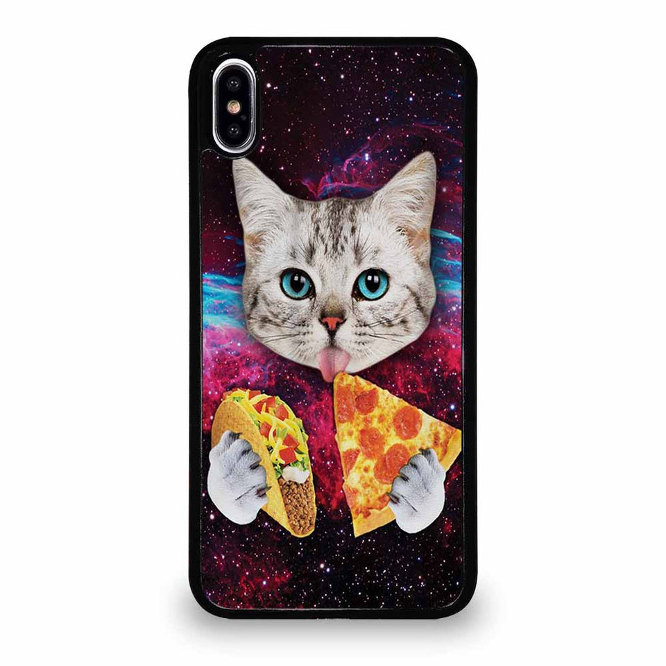 GALAXY CAT EATING PIZZA iPhone XS Max case