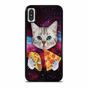 GALAXY CAT EATING PIZZA iPhone X / XS case