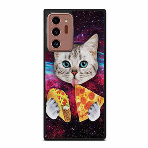 Galaxy cat eating pizza Samsung Galaxy Note 20 Ultra Case