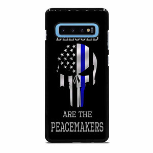 HI BLUE LINE FLAG QUOTE POLICE Samsung Galaxy S10 Plus Case