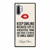 MARILYN MONROE QUOTES Samsung Galaxy Note 10 Plus Case