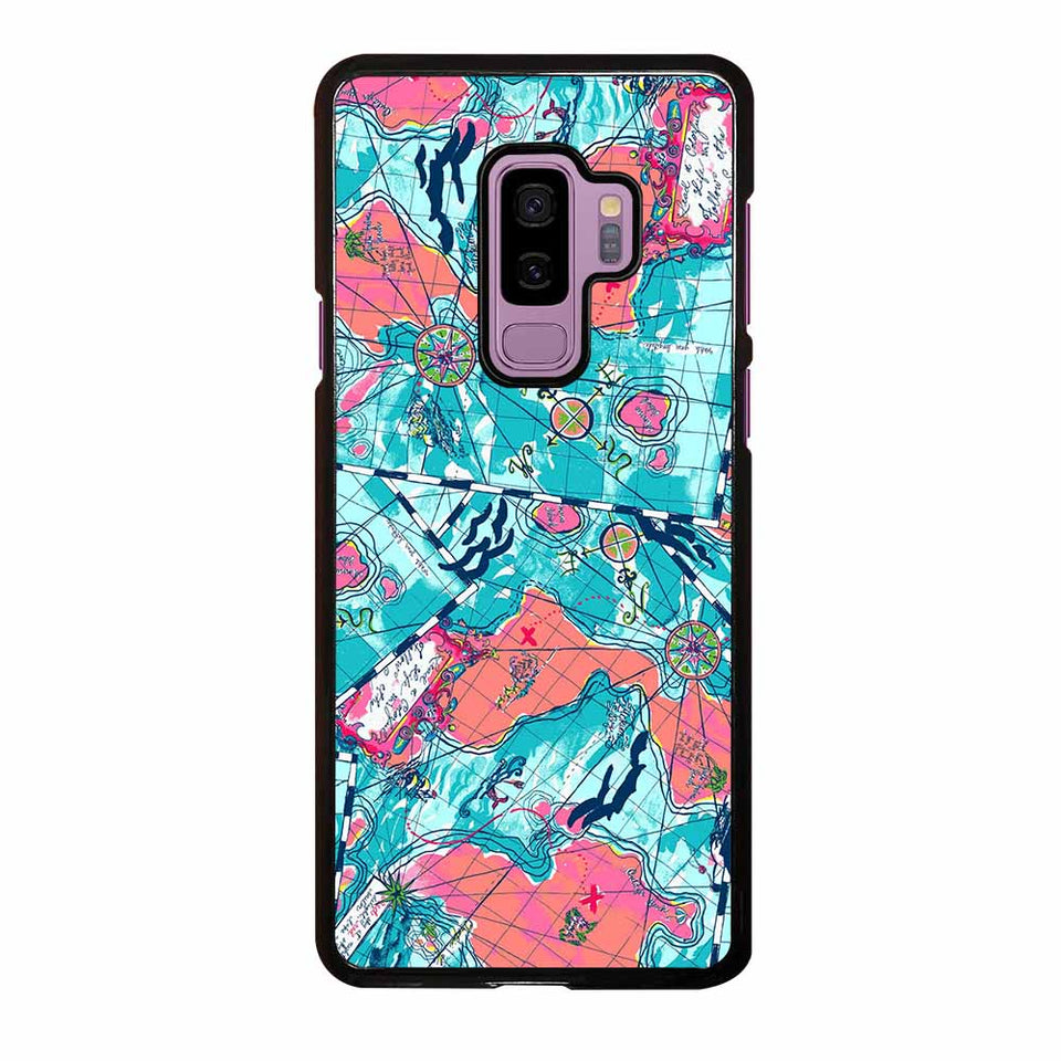 NEW LILLY PULITZER MAP Samsung Galaxy S9 Plus Case