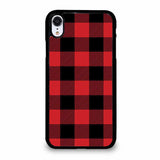 RED BUFFALO CHECK PATTERN iPhone XR case